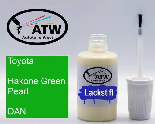 Toyota, Hakone Green Pearl, DAN: 20ml Lackstift, von ATW Autoteile West.